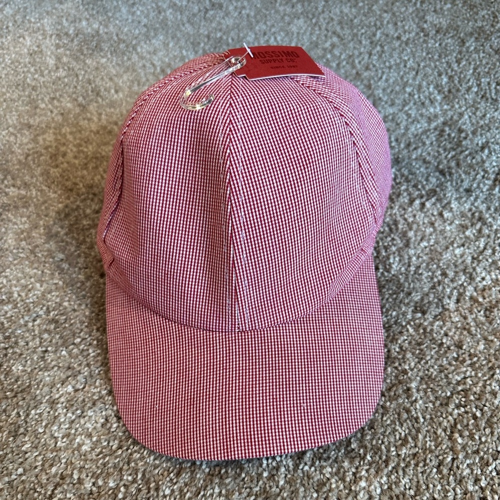 Red gingham hat